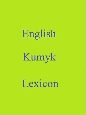 cover image of English Kumyk Lexicon